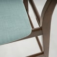 thumbnail image 6 of GDF Studio Cedric Mid Century Modern Fabric Upholstered Counter Height 3 Piece Bistro Set, Mint and Walnut, 6 of 13