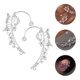 thumbnail image 5 of 1 par de rehinestones Clip de gancho para orejas Joyas de orejas Métas de mariposas en los aretes Regalo para mujeres, 5 of 7
