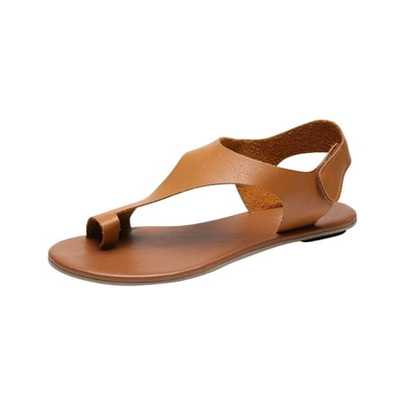 

Flat Sandals for Women Dressy Cute Comfort Bunion Corrector Flat Shoes Orthopedic Toe Ring Slides Flat Sandal