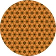 thumbnail image 1 of Ahgly Company Indoor Round Patterned Mahogany Brown Area Rugs, 4' Round, 1 of 6