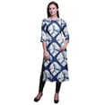 thumbnail image 1 of Bimba Kurti Imprimé Manches 3/4 Tenue d'Été Tunique Droite pour Femmes, 1 of 6