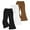Black + White + Brown, variant on XBASW Infant Baby Girl 3PCS Flare Pants Spring Fall Solid Color Flare Leggings Stripe Trousers Stretch Bell Bottoms for 6 Months-3 Years