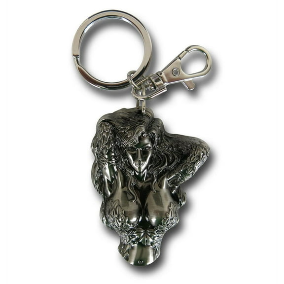 Poison Ivy Pewter Keychain