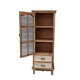 thumbnail image 6 of Atumcto 54.7" Tall Narrow Farmhouse Accent Cabinet with Glass Doors, 2 Drawers & Removable Shelves for Living Room or Entryway, 6 of 9