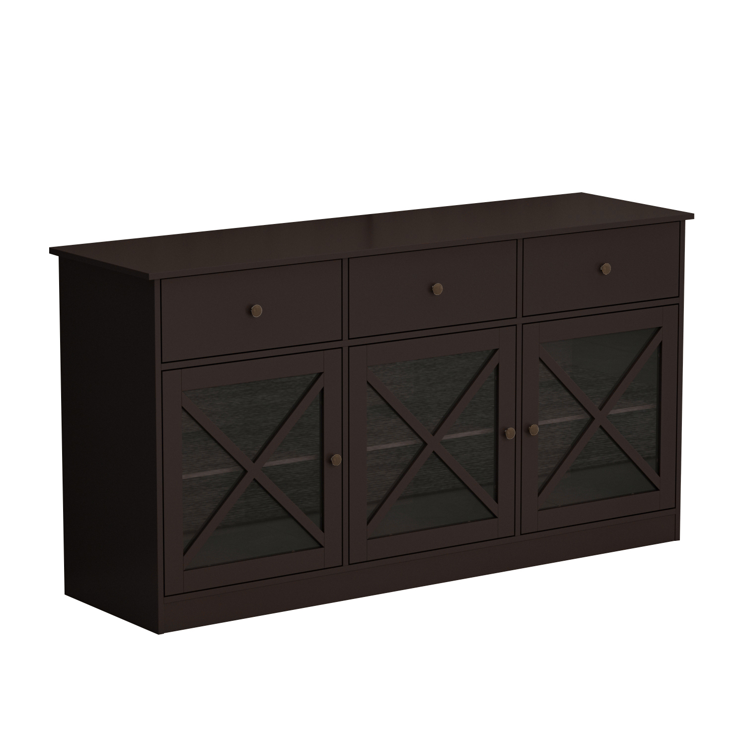 Timechee 62" Wide Sideboard Buffet, Kitchen Cupboard Storage