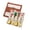 A gold four, variant on Holiday Charm 410Stainless Steel Dinnerware Set Dessert Spoon Suitable for Christmas Gatherings and Family Meals