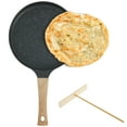 thumbnail image 1 of NUAHRHY Crepe Pan Nonstick Dosa Pan with Spreader 9.45 Inch/11 inch Flat Skillet with Ergonomic Handle Kitchen Pancake Pan Induction Compatible Tortilla Pan for Induction Cooker Gas Stove, 1 of 10