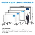thumbnail image 3 of Florascent 180" Projector Screen with Stand, Portable Projection Screen 16:9 4K HD Movie Screen for Outdoor Indoor Home Theater, 3 of 10