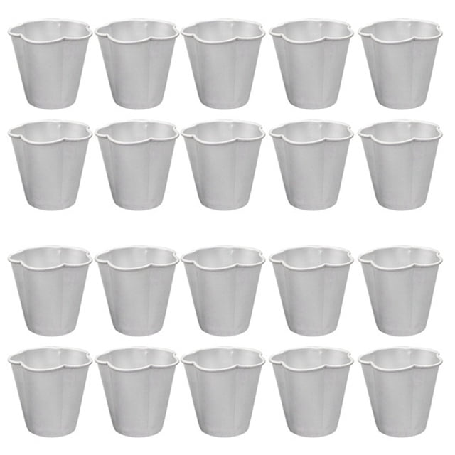 Moldes para tartas de huevo de aleación de aluminio con forma de flor de cinco pétalos de 20 piezas, molde para pastel de Mousse, moldes para pudín de gelatina DIY