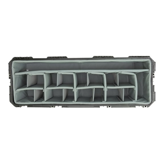 iSeries 4213-12 Case with 2x Think Tank Designed Dividers, 12x Nylon Sub-Dividers, Lid Foam, Black