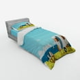 thumbnail image 2 of Ambesonne Summer Bedding Set 3 Pcs, Coastline Clouds Scenery, Twin, Aqua Navy Yellow, 2 of 2