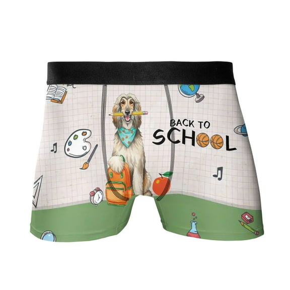 Hardworking Afghan Hound Ready Back to School New Year Classes All Over Print Boxer Briefs Underwear for Men Dad Dog Lover - 12011