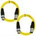 thumbnail image 2 of Seismic Audio 2 Pack of XLR Patch Cables 2 Feet Extension Cords Jumper 3 Pin - Various Colors - SAXLX-2-2Pack, 2 of 2