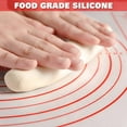 thumbnail image 2 of Silicone Pastry Mat Extra Thick Large Non Stick Baking Supplies Kitchen Counter Cooking Rolling Dough Sheet Pie Crust Sourdough Bread Oven Liner with Measurement (XXL-24''(W)*32''(L), 1#Red), 2 of 4