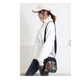 thumbnail image 3 of petit Sac Bandoulire En Tissu Pour Filles En Nylon (feuillage), Mini Pochette Pour Tui De Tlphone, 3 Poches Zippes, 3 of 5