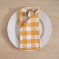 thumbnail image 3 of Fingercraft Dinner Cloth Napkins, Cotton Buffalo Plaid Table Napkins, 20in, 12 Pack, Yellow White, 3 of 7