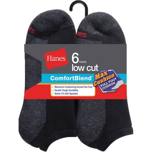 Hanes Hanes Comfort Blend Low Cut Socks, 6 Pack