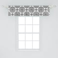 thumbnail image 2 of Ambesonne Black Valance Pack of 2, Ornate Mandala Patterns, 54"X12", Black, 2 of 4