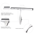 thumbnail image 3 of iMucci Stainless Steel Shower Squeegee Glass Window Squeegee Quick Drying Rubber Wiper Blade with Suction Hook Wall Mounted Squeegees Silver, 3 of 7