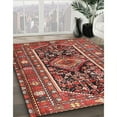thumbnail image 2 of Ahgly Company Indoor Square Traditional Orange Salmon Pink Persian Area Rugs, 6' Square, 2 of 6