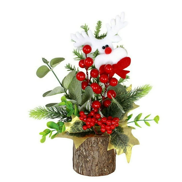 Mini Simulated Christmas Tree 10 Inch Home Pine Cones Christmas Tabletop Decor for Holiday Home Christmas Decor Winter Crafts