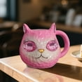 thumbnail image 2 of TIELUTT Cute Cat Mug Resin Desktop Ornament For Home Desk Decoration For Cat Lovers Ornament Set with Topper Ornament Packs Ornament and Ornament Mailbox Ornament, 2 of 7