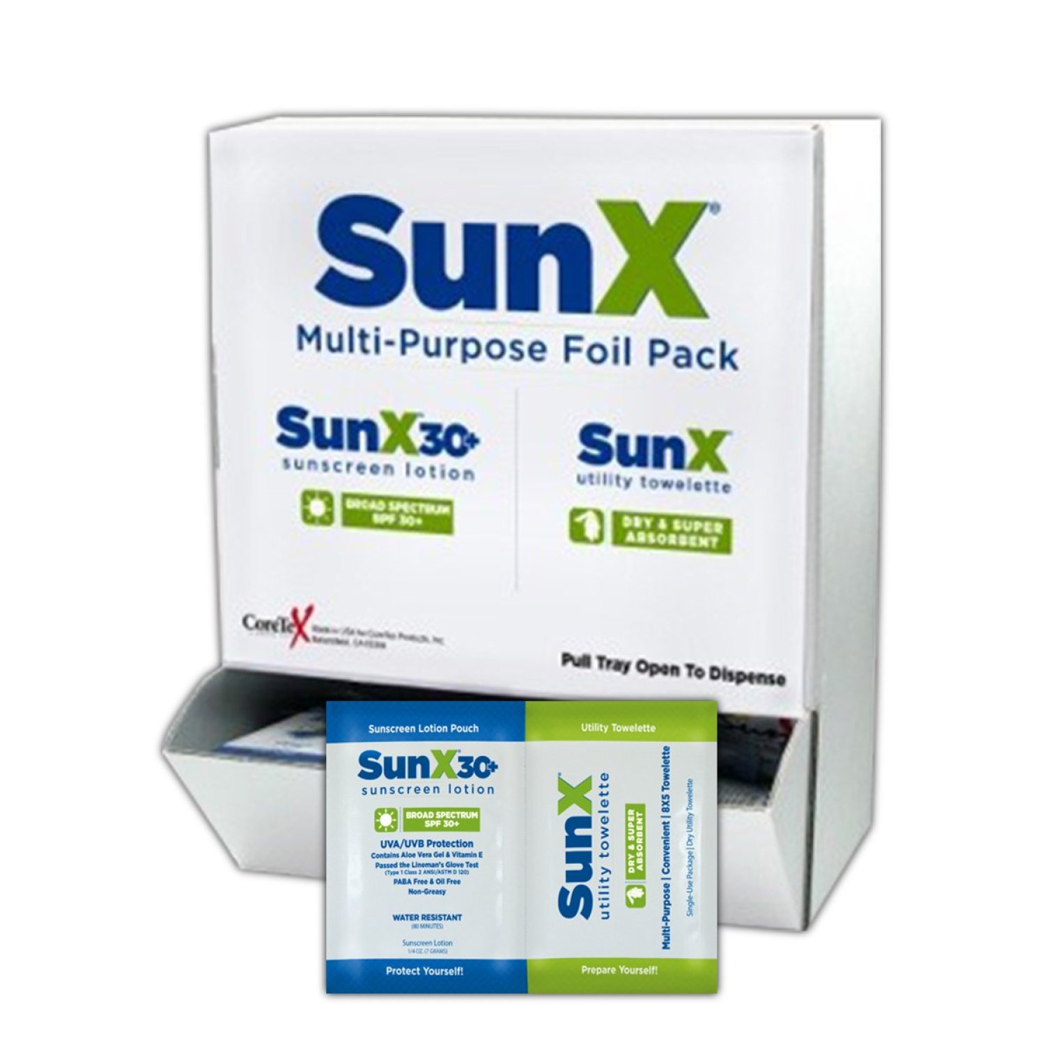 SunX SPF 30 Sunscreen Towelettes