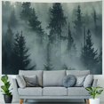 thumbnail image 4 of PRATYUS  Misty Forest Tapestry, Foggy Tree Wall Hanging Tapestries Nature Pine Woodland Wall Art for Bedroom Living Room Painting, 4 of 6
