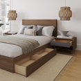 thumbnail image 4 of Nexera Milo Ensemble de Chambre à Coucher de Rangement Réversible 4 Pcs, Brun, Double, 4 of 6