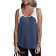 thumbnail image 2 of Camisetas sin mangas de Color sólido para mujer, Tops informales sin mangas con botón y cuello en U, ropa de calle que combina con todo, camiseta suave, 2022, 2 of 5