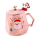 thumbnail image 5 of Taza de café navideña, taza de cerámica para café, leche, taza para beber, vajilla ligera rosa, 5 of 9