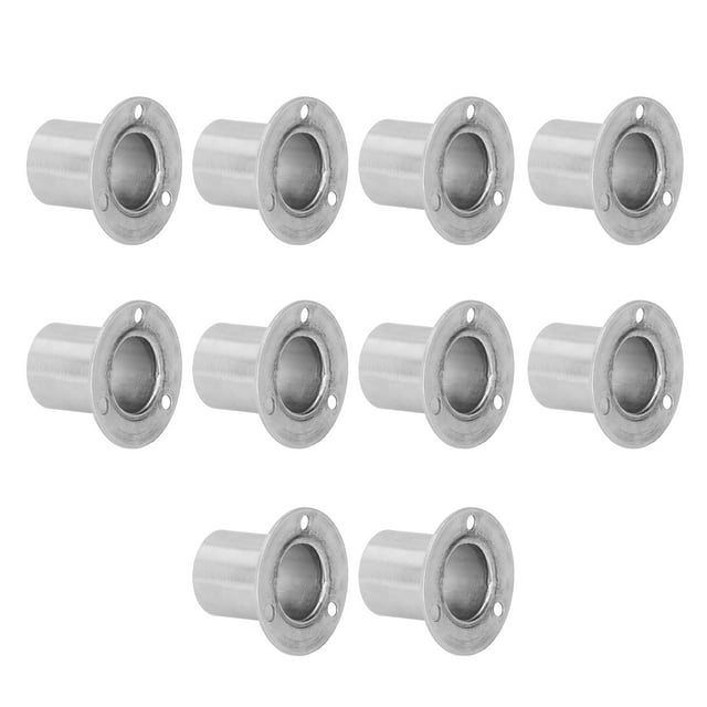 Support de Tube de Placard, Installation Simple Épaissi en Acier Inoxydable Brossé Support de Bride de Tringle pour Maison 19,25