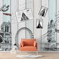 thumbnail image 2 of IDEA4WALL 4pcs Abstract Banksy Street Art Peel and Stick Wallpaper Removable Wall Murals Large Wall Stickers for Home Decoration, 66"x24", 2 of 5