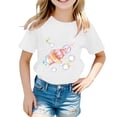 thumbnail image 2 of YUEHUA Girls T Shirts 7-8 Summer Girls' Large Sized Round Neck Ocean Themed Print Short Sleeved Loose Fitting Casual T Shirt for Children, Size 3-4 Years, 2 of 3
