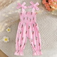 thumbnail image 2 of Kogui Toddler Girls Rompers Girls Romper Sleeveless Jumpsuit Kids Summer Clothes Casual Outfits 0 3 6 9 12 18 24 Months (Pink,3-6 Months), 2 of 8