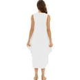 thumbnail image 3 of EFINNY Womens Sleeveless Causal Soild Kaftan Maxi Dress Long Shirt Dresses with Pockets, 3 of 7