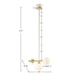 thumbnail image 5 of 3-Light Chandelier with Frosted Glass Globe Bulbs, 5 of 8