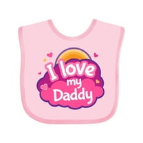 Inktastic I Love My Daddy Girls Girls Baby Bib