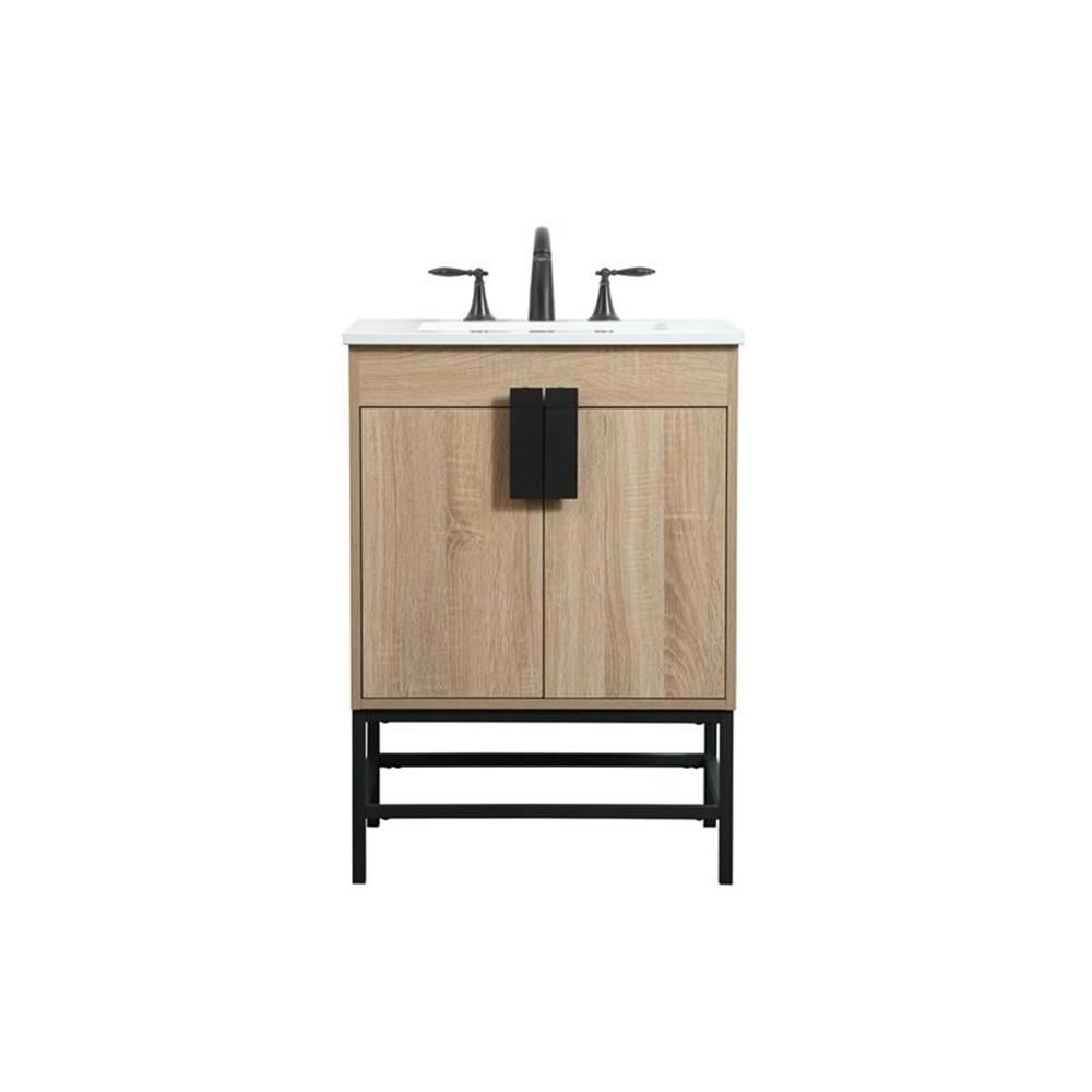 24 inch single bathroom vanity in mango wood