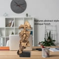 thumbnail image 6 of Suodoka Silence Is Gold Statue Antique Gold Finish Durable Resin Abstract Thinker Figurine Modern Knick-Knack Sculpture for Home Office Desk Library Desktop Decor (8.27 inches / 21 cm), 6 of 9