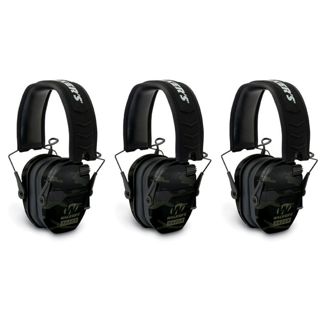 Walkers Rasoir Mince Cache-Oreilles Électroniques avec NRR 23 dB, (Lot de 3)