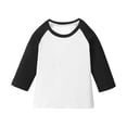 thumbnail image 2 of Frnrwgo Girls Tagless Top Size 3T-14 Crewneck Raglan 3/4 Sleeve Shirts Clothes Cute Pullovers Tops Black, 2 of 6