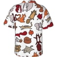 thumbnail image 2 of Squirrel House Mens Hawaiian Shirt Short Sleeve Casual Button Up Tropical Summer Beach Shirt, 2 of 8