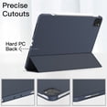 thumbnail image 2 of JETech Case for iPad Pro 11-Inch 2022/2021/2020/2018 Model (4th/3rd/2nd/1st Generation), Protective Hard Back Shell Soft-Touch Tablet Stand Cover, Auto Wake/Sleep (Navy), 2 of 7