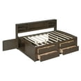 thumbnail image 6 of Miekor Furniture Full Size Wood Daybed with 2 Bedside Cabinets, Upper Shelves and 4 Drawers, Antique Brown W4US5AAD, 6 of 9