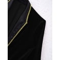 thumbnail image 4 of Yartina Kids Boys Velvet Long Sleeve Tailcoat Regal King/Prince Show Stage Performance Tuxedo Jacket Black 8, 4 of 7