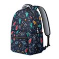 thumbnail image 2 of Alien Telescope Deep Blue Pattern Backpack for School, Cute School Bag with Adjustable Shoulder Straps and Padded Back, 15.3"x11"x7.1", 2 of 5