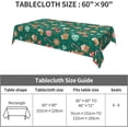 thumbnail image 4 of Gingerbread Man Candy Canes Rectangle Tablecloths Home Table Cover Washable Table Cloth for Kitchen Dining Party 60 X 84 Inch, 4 of 6