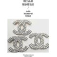 thumbnail image 3 of Bebetter Cc Brooch Ladies Tie Decorative Brooch Diamond Pearl Decorative Button Brooch H, 3 of 5