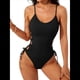 thumbnail image 1 of Traje de Baño de una Pieza para Mujer Traje de Baño de una Pieza con Abertura Alta para Mujer Traje de Baño de una Pieza Negro L, 1 of 6